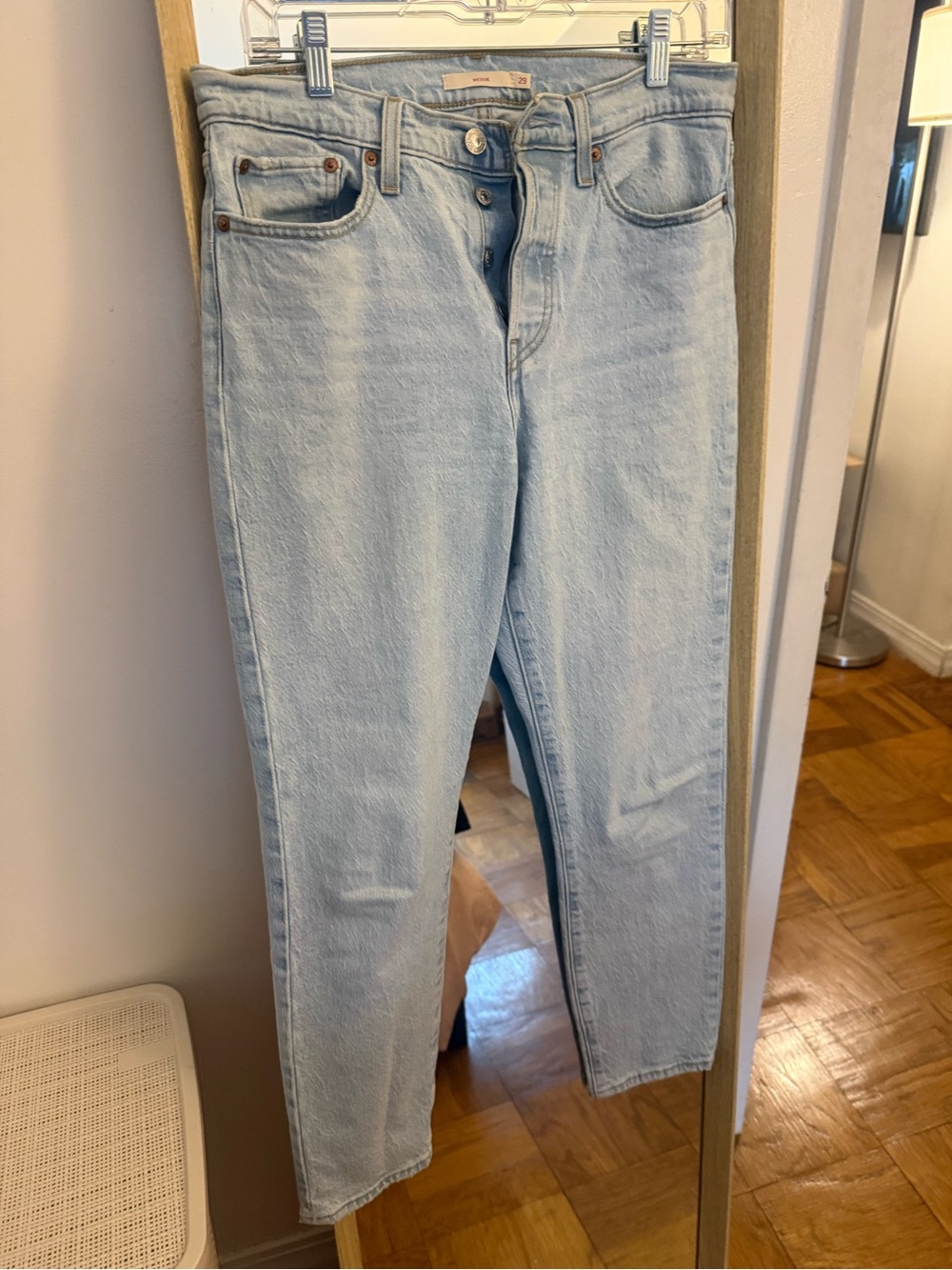 Levi's Light Blue High-Rise Straight Jeans